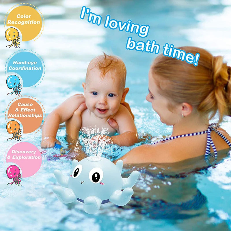 Kids Electric Whale Bath Ball with Light Music LED Light Toy