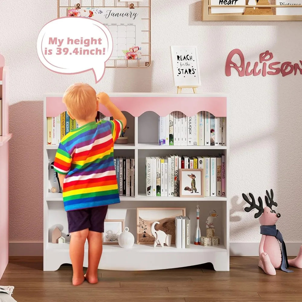 Kids Bookshelf 3 Tier Toy Storage