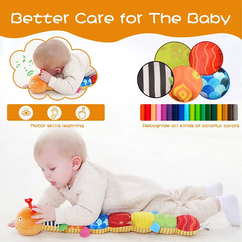 Baby Rattle Musical Caterpillar Worm Soft Infant Plush Toy