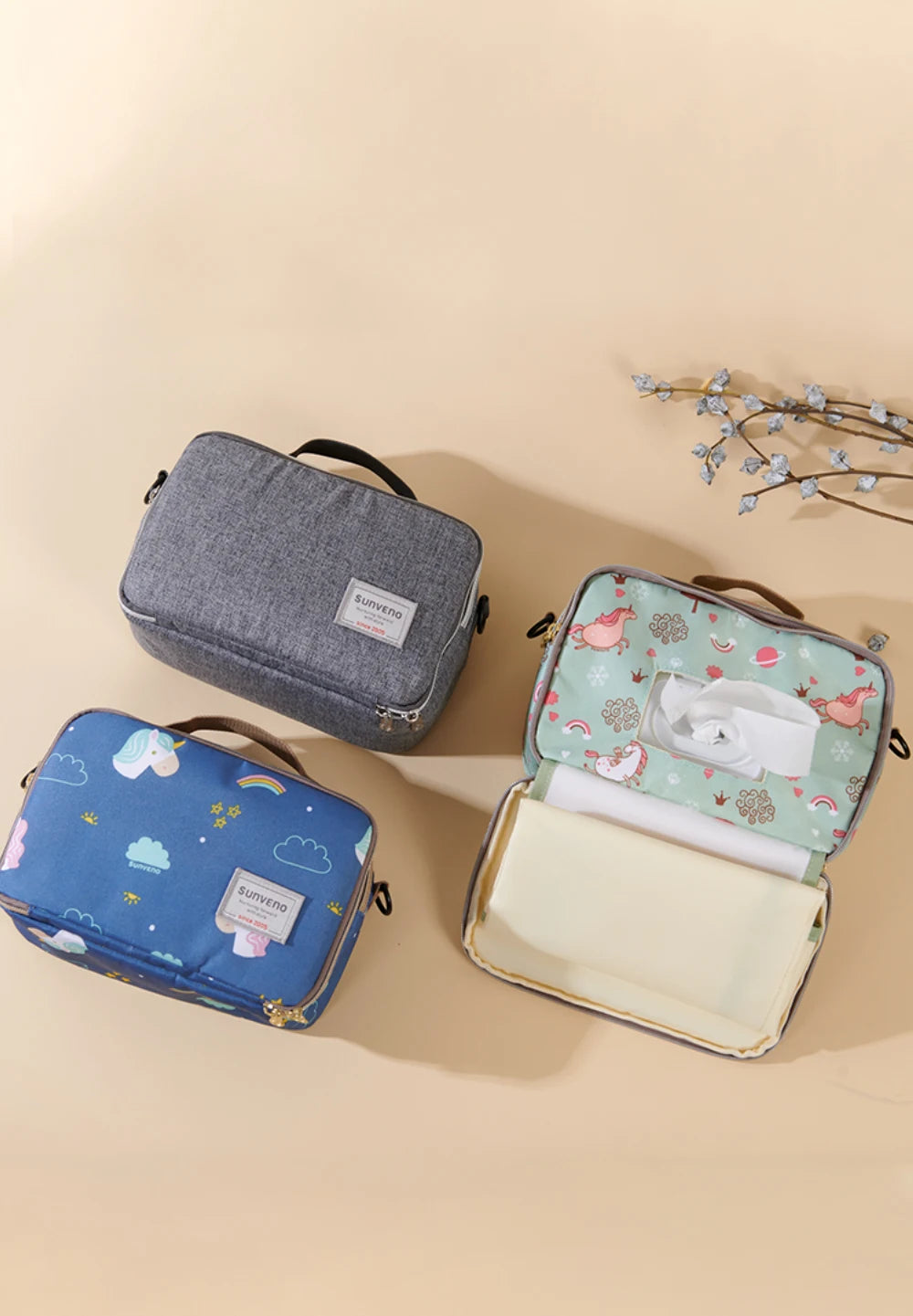 2in1 Portable Diaper Changing Bag With Shoulder Straps