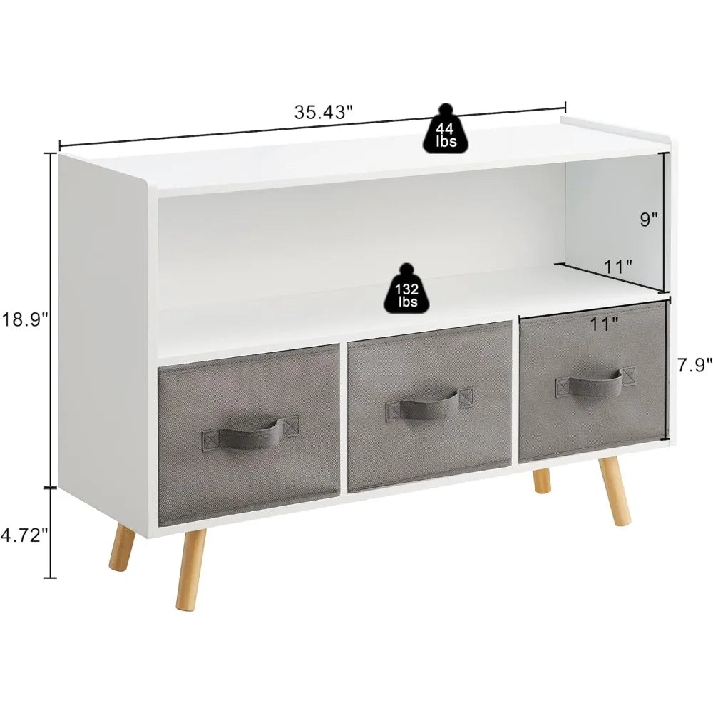 Toy Storage Organizer and Kids Bookshelf