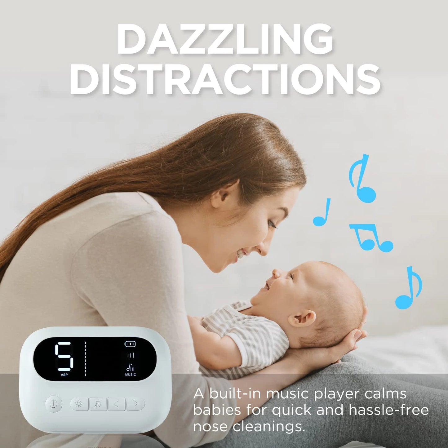 Baby Nasal Aspirator Electric Nose Cleaner with Built-In Music and Night Light