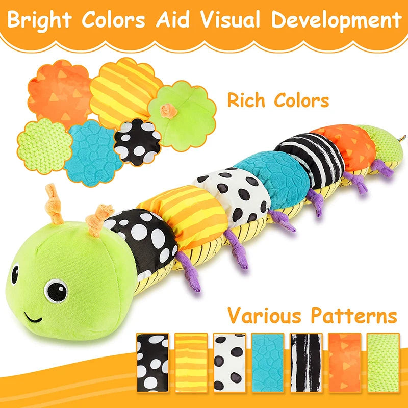 Baby Rattle Musical Caterpillar Worm Soft Infant Plush Toy