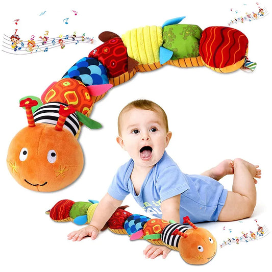 Baby Rattle Musical Caterpillar Worm Soft Infant Plush Toy